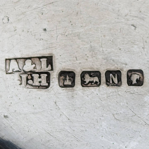 1880年 英国アンティーク 純銀蓋 ガラスボトル Arnold and Lewis